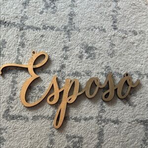 Laser cut wooden “Esposo” Decor Sign